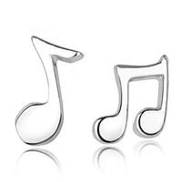 Lureme Korean Fashion Sweet 925 Sterling Silver Note Hypoallergenic Earrings