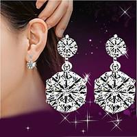 Lureme Korean Fashion Studded With Drill 925 Sterling Silver Twin Hypoallergenic Earrings