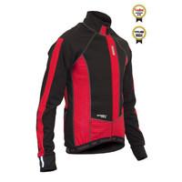 lusso windtex aero thermal cycling jacket black red small