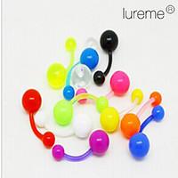 LuremeColorful Acrylic Navel/Ear Piercing(Random Color)