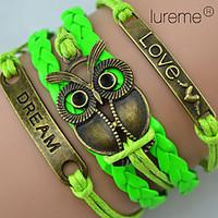 LuremeOwl Charm Braided Bracelet inspirational bracelets Christmas Gifts