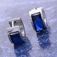 LuremeMen\'s Titanium Steel Blue Diamond Earrings \\\\ Jewelry Christmas Gifts