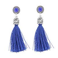 lureme bohemian ethnic handcrafted tassel drop dangle earrings