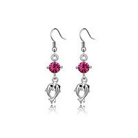 luxury austria crystal drop earrings for women long fish earrings fash ...