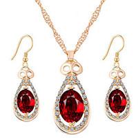 Lucky DollCrystal / Alloy / Rhinestone / Rose Gold Plated Jewelry Set Necklace/Earrings Wedding / Party / Daily