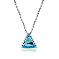 lureme womens pendant necklaces crystal triangle shape crystal alloyun ...