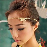 Lucky Star Women\'s Elegant Rhinestone Dragonfly Hair Chain