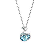 lureme LadyColour Legolas Heart Bermuda Blue Heart Pendant Necklace Made With Crystals