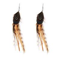 lureme Drop Earrings Jewelry Basic Tattoo Style Gothic Cute Style Handmade Bohemian Feather Alloy Geometric Wings / Feather Jewelry ForParty