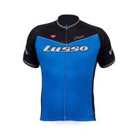 lusso classico short sleeve cycling jersey blue medium