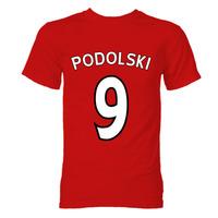 lukas podolski arsenal hero t shirt red