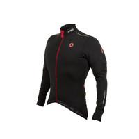 lusso aqua repel cycling jacket black red large