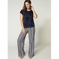 Luxe satin tee and pants set