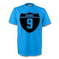 luis suarez uruguay crest tee sky blue