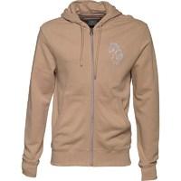 LUKE 1977 Mens Morrison Luke Sport Slim Fit Zip Through Sweatshirt Lux Sand