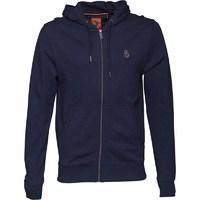 luke 1977 mens delta zip through hoody marl indigo