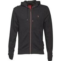 luke 1977 mens bbe zip through hoody marl charcoal