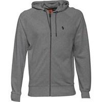 LUKE 1977 Mens Honey Bowster Zip Through Hoody Mid Marl Grey