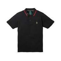 luke sports mead pique black polo reg