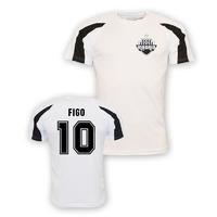 luis figo real madrid sports training jersey white