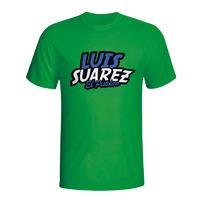 luis suarez comic book t shirt green kids