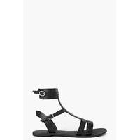 Lucy Multi Strap Gladiator Sandal - black