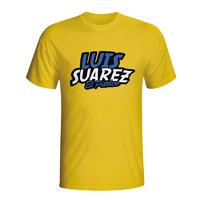 luis suarez comic book t shirt yellow kids