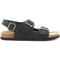 lumberjack sm11506 005 d05 sandals man black mens sandals in black