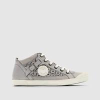 LUCKY High Ankle Leather Lace-up Trainers