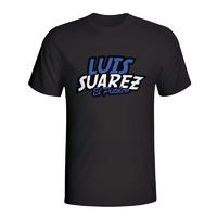 luis suarez comic book t shirt black kids