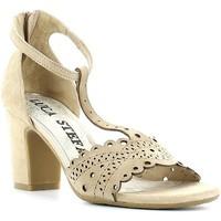 Luca Stefani 270212 High heeled sandals Women Cotton women\'s Sandals in BEIGE