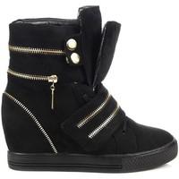Lu Boo Czarne Sneakersy NA Zamki women\'s Low Ankle Boots in black