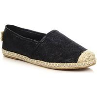 lu boo czarne espadryle poyskujce womens shoes trainers in black