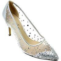 Lunar Ladies Argo Mesh Court Shoe women\'s Court Shoes in Silver