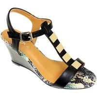 lunar ladies chapman high heel wedge sandal womens sandals in black