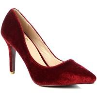 lu boo bordowe na szpilce velvet womens court shoes in multicolour