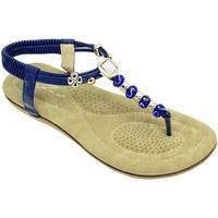 Lunar Ladies Murano Beaded Toe Post Sandal women\'s Sandals in blue