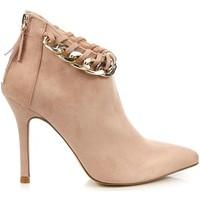 lu boo rowe z acuchem womens low ankle boots in pink