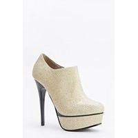 Lurex High Heeled Ankle Boots