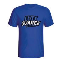 luis suarez comic book t shirt blue