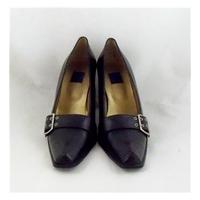 Lundi Bleu black leather court shoes Size 7