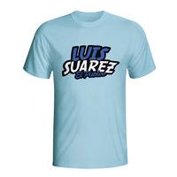 luis suarez comic book t shirt sky blue