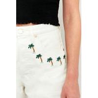 lupe kaya denim shorts white