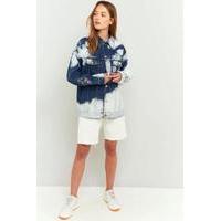 Lupe Babylon Embroidered Bleach Out Denim Jacket, ASSORTED