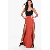 Lucy Split Maxi Skirt - rust