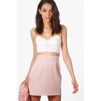 Luxe Satin Mini Skirt - rose