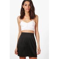 Luxe Satin Mini Skirt - black