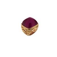 Lucas Jack Ornate Gold Ring Pink