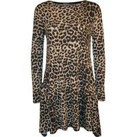 Lucinda Leopard Print Swing Dress - Leopard