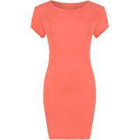 Luella Bodycon T-Shirt Dress - Coral